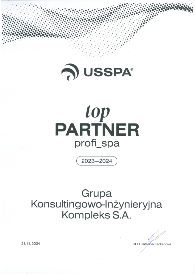 Firma Kompleks - Top Partner firmy USSPA w sprzedaży wanien do użytku publicznego profi_spa 2024/2024